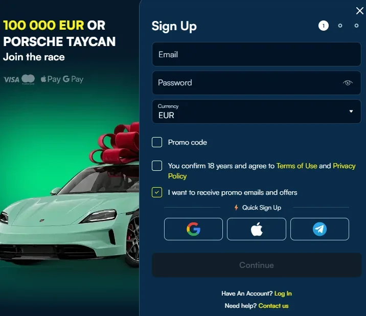 Fanobet account aanmaken en inloggen